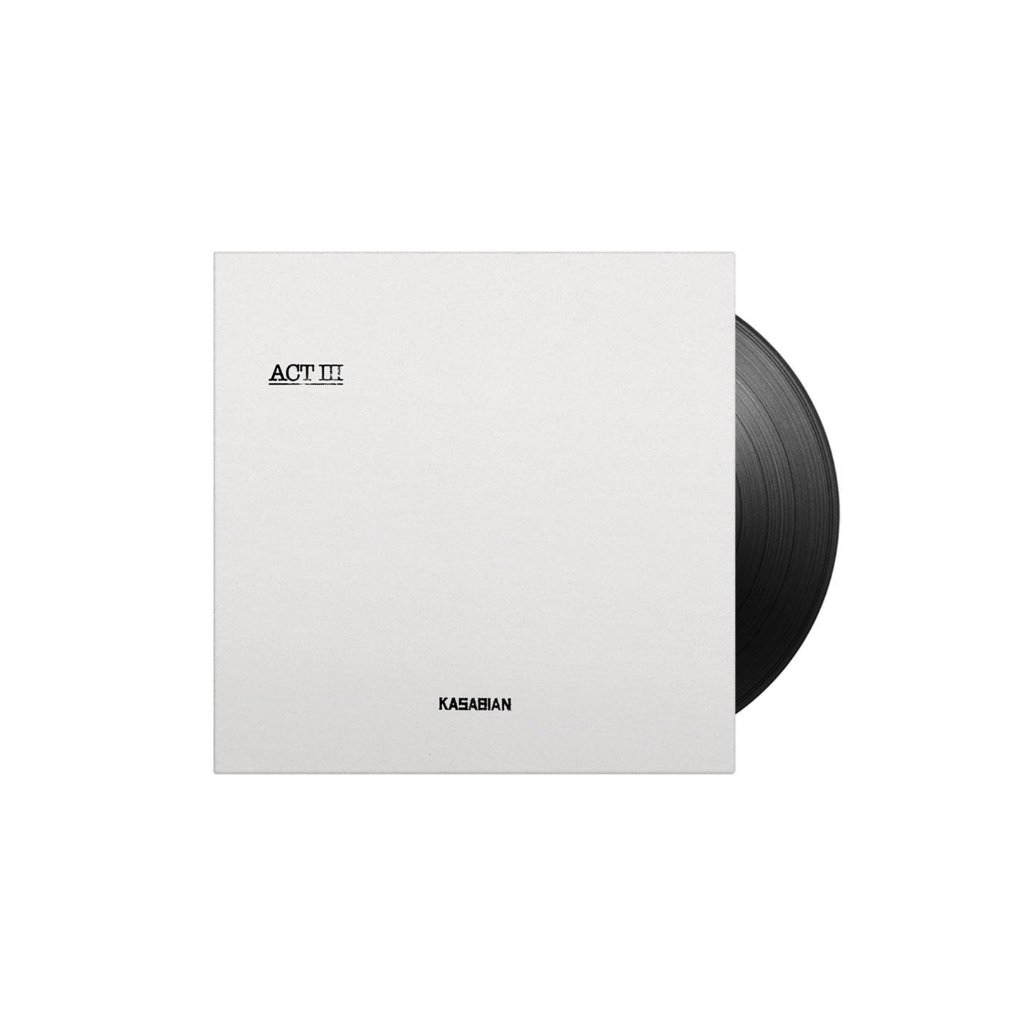 Kasabian Act III Black Vinyl LP. Artwork is not final and is subject to change.