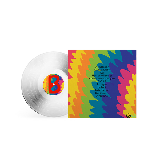 Front view of Kasabian - Happenings | (daft-apeth the rare edition) with Signed Insert. Alternative artwork silver vinyl