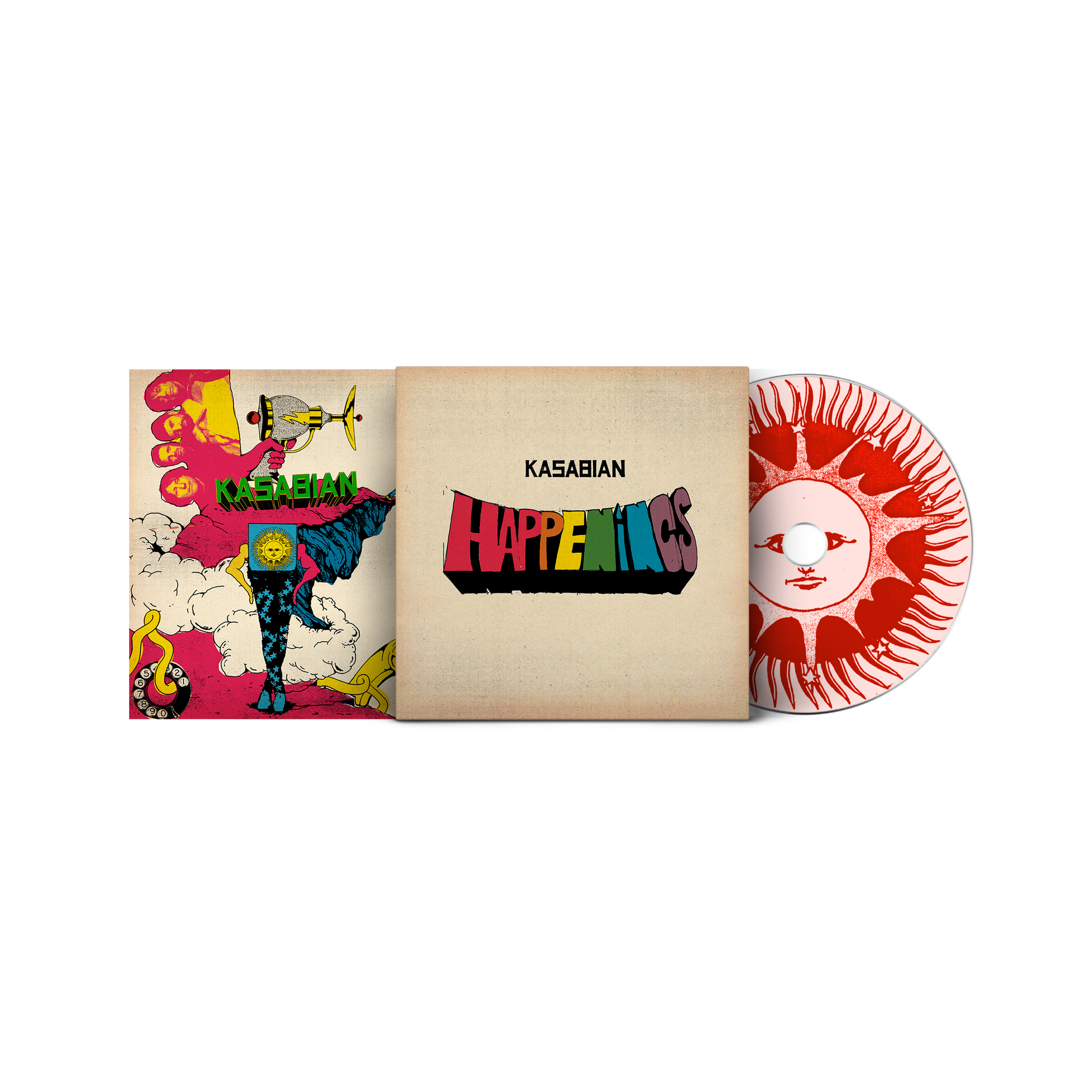 Front view of Kasabian - Happenings | CD with Signed Insert