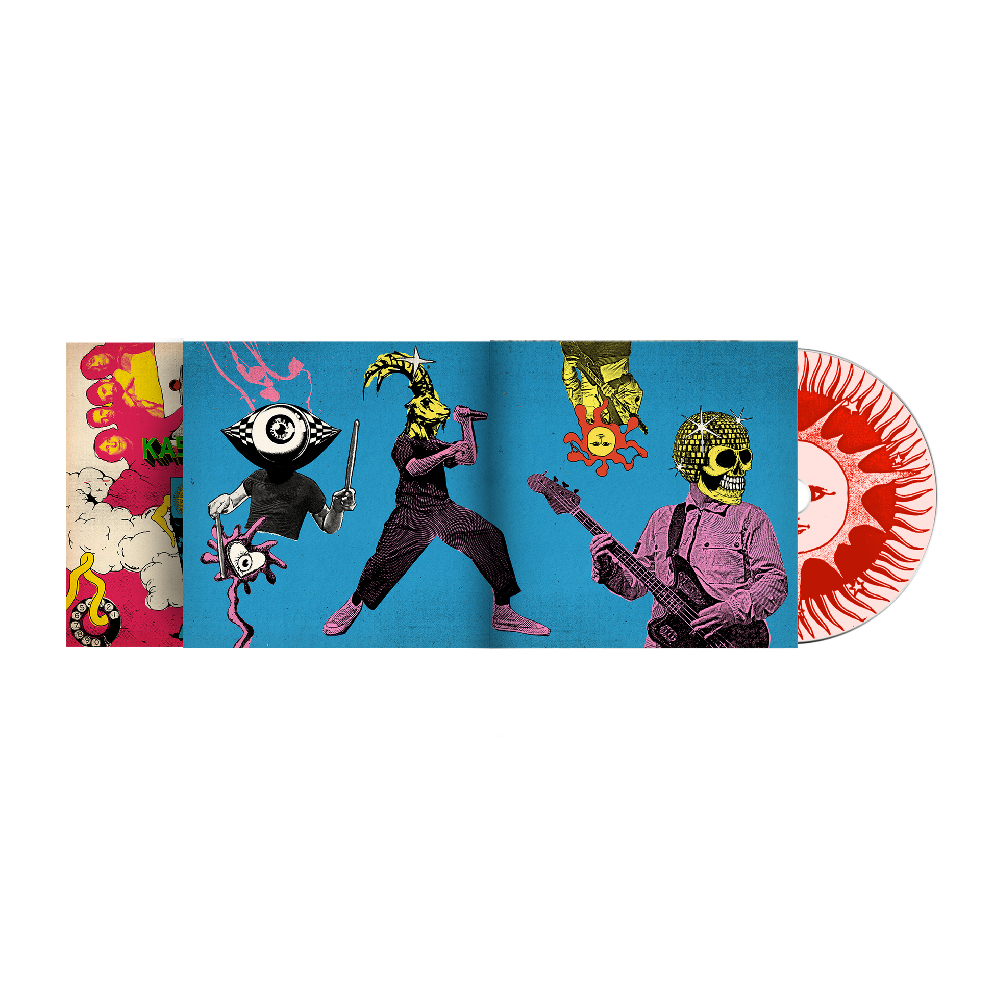 Back view of Kasabian - Happenings | CD with Signed Insert