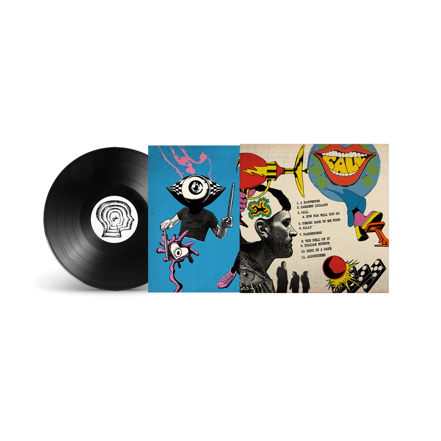 Back view of Kasabian - Happenings | Vinyl with Signed Insert