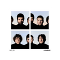 Kasabian - Act III album cover featuring a four-panel collage of band members' portraits against a pale sky background, with the title 'ACT III' and band name 'KASABIAN' on a white border.