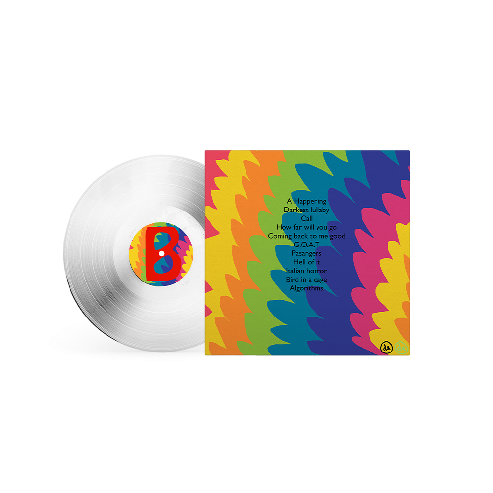 Front view of Kasabian - Happenings | (daft-apeth the rare edition) with Signed Insert. Alternative artwork silver vinyl