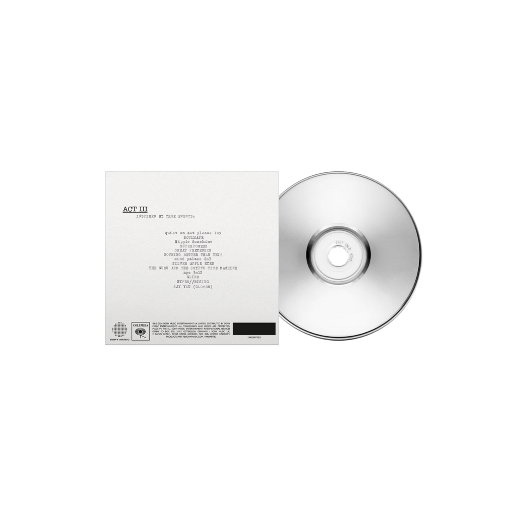 Kasabian 'ACT III' CD album artwork back view.