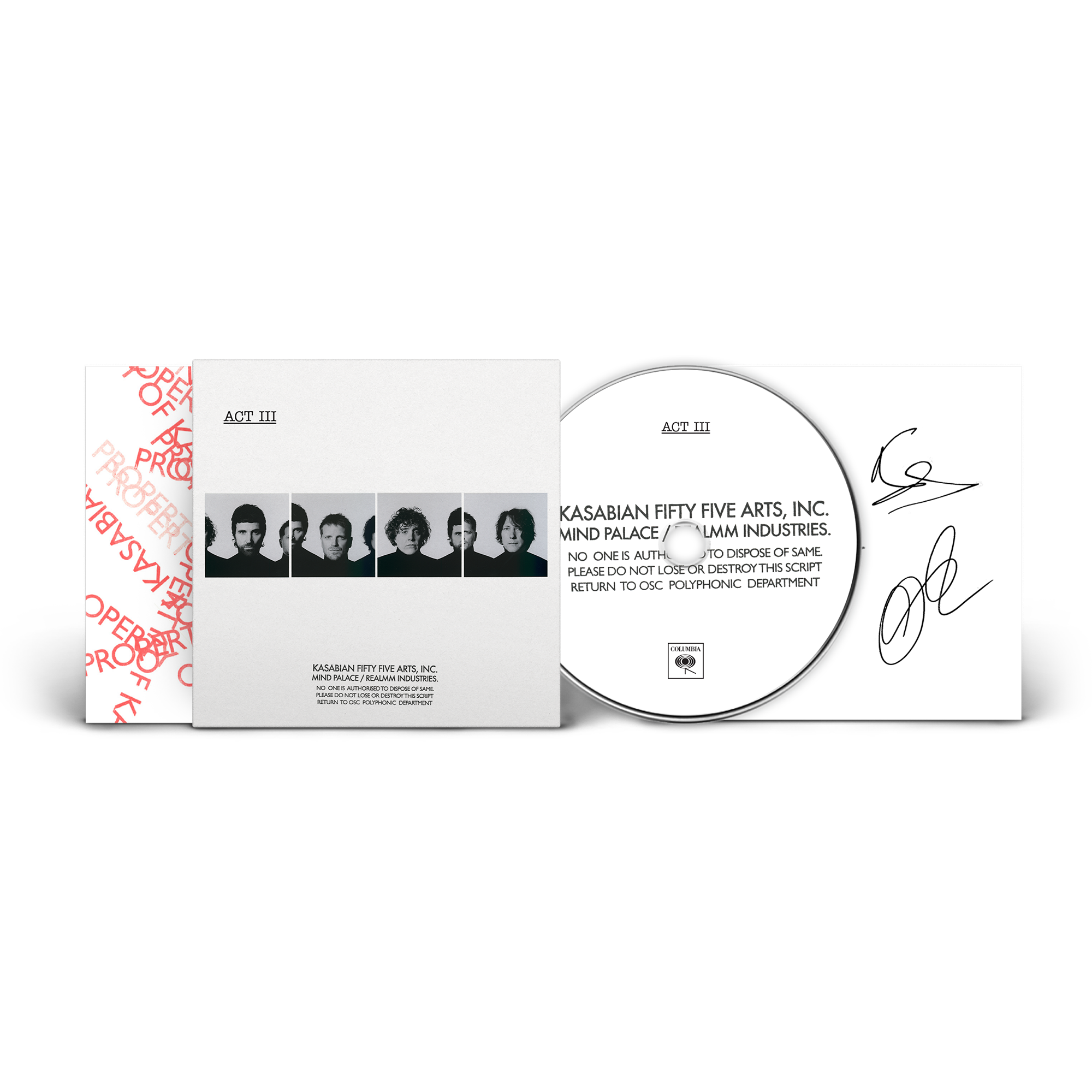 ACT III CD Signed Insert Kasabian ACT III CD Signed Insert Kasabian