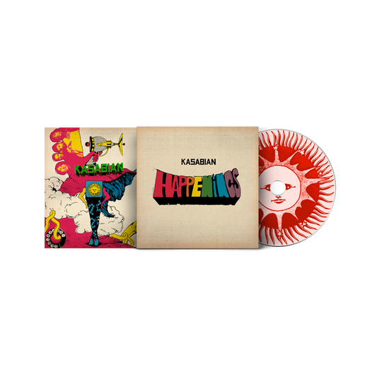 Front view of Kasabian - Happenings | CD with Signed Insert