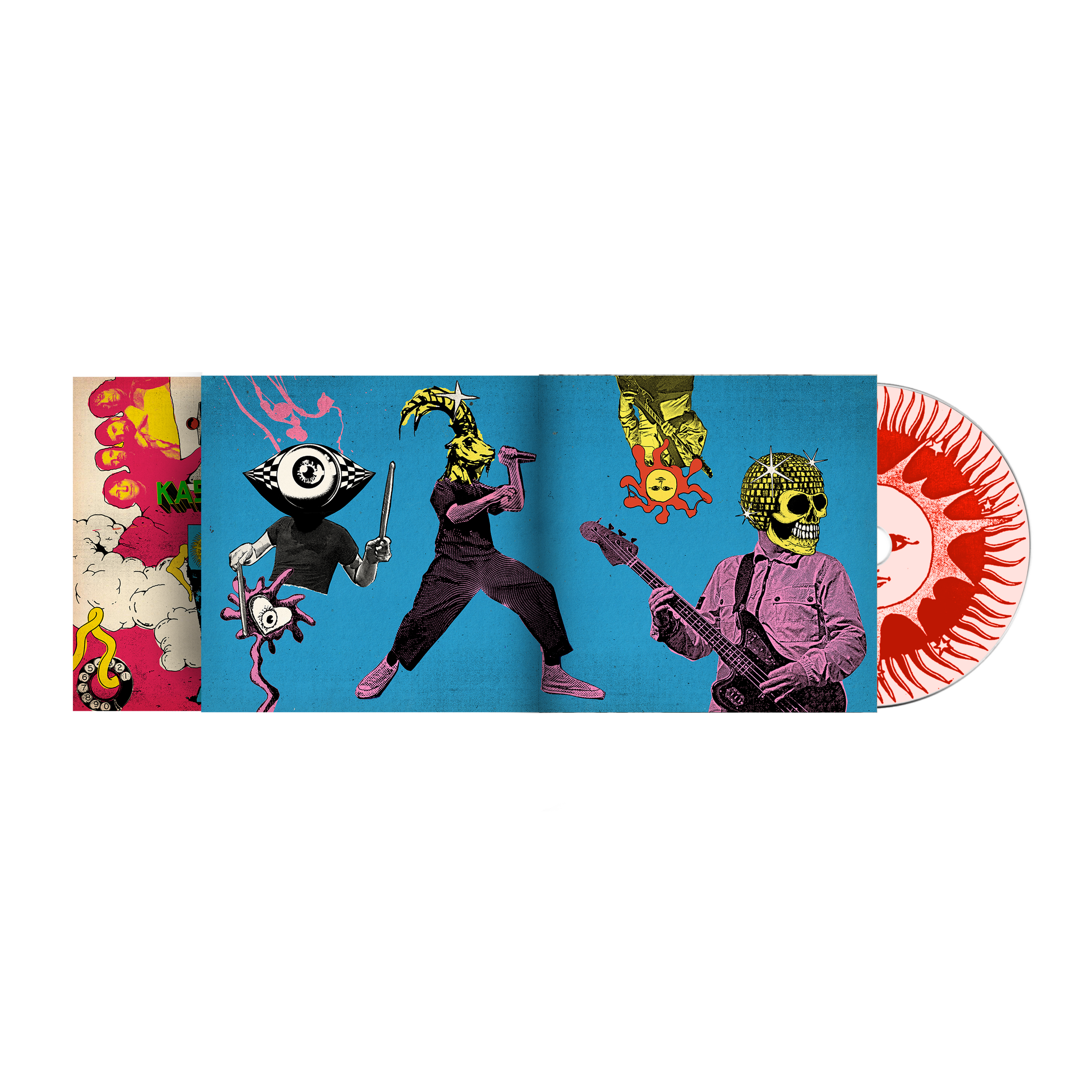 Back view of Kasabian - Happenings | CD with Signed Insert