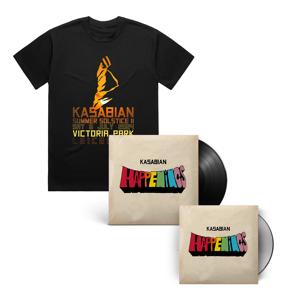 Happenings CD + Vinyl + Summer Solstice II Tee Official Store Kasabian